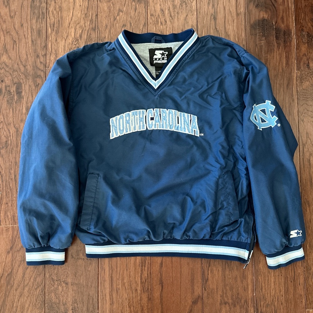 Vintage 90s STARTER North Carolina Tar Heels UNC youth Pullover size 14/16